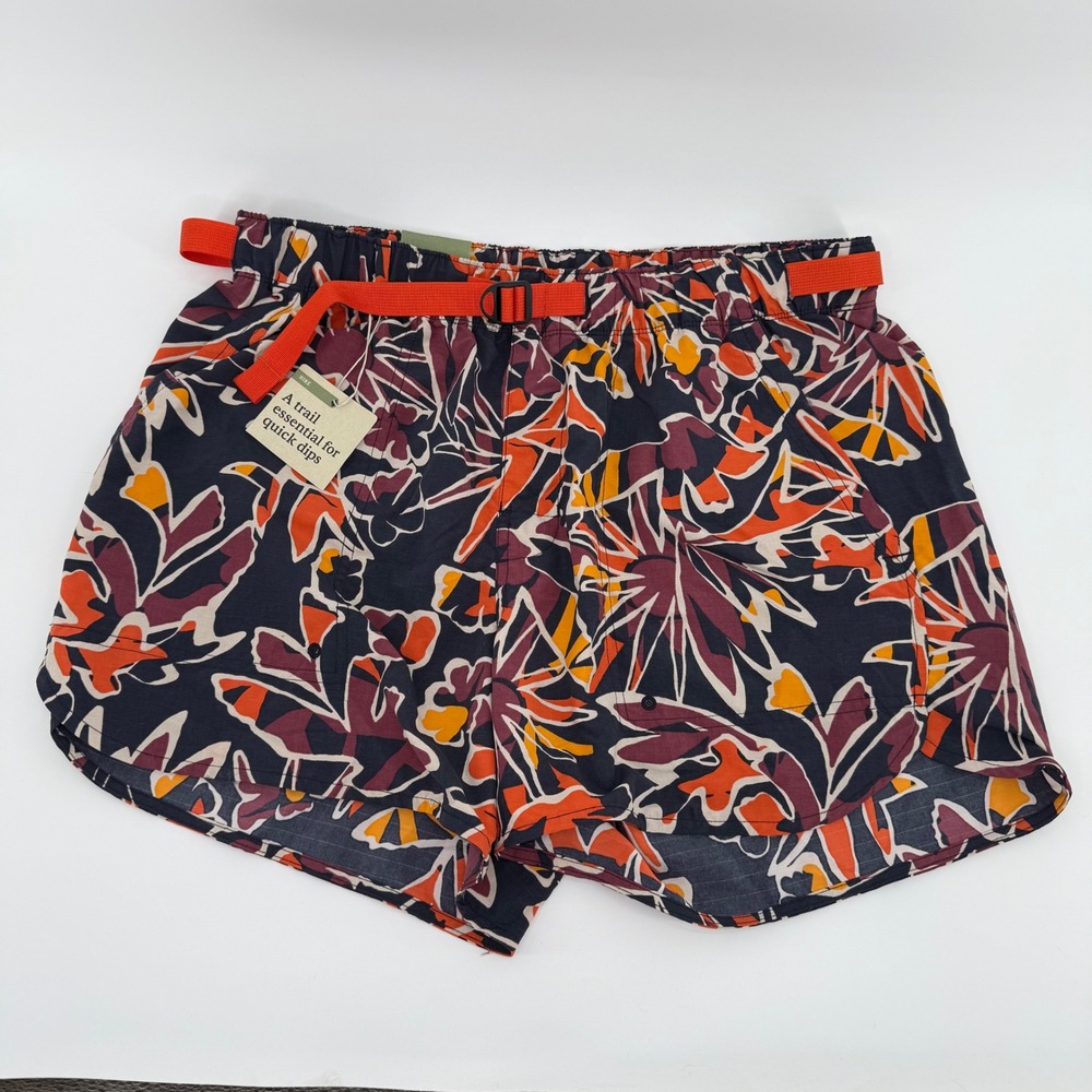 REI Co-op Trailmade Amphib Shorts Mens Medium Golden Hour Floral Hiking Swim NEW